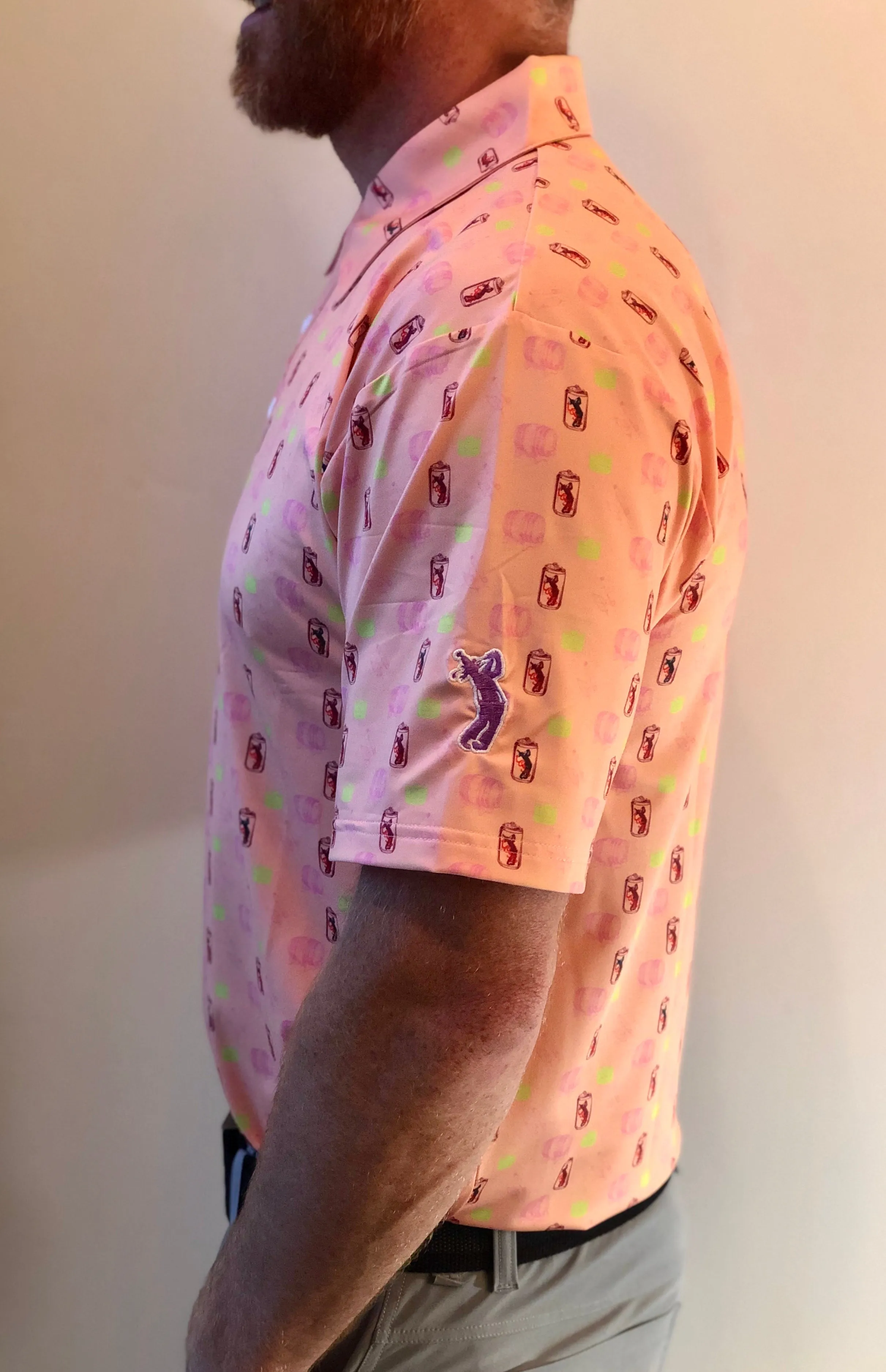 Booze Bag Performance Polo - Peach