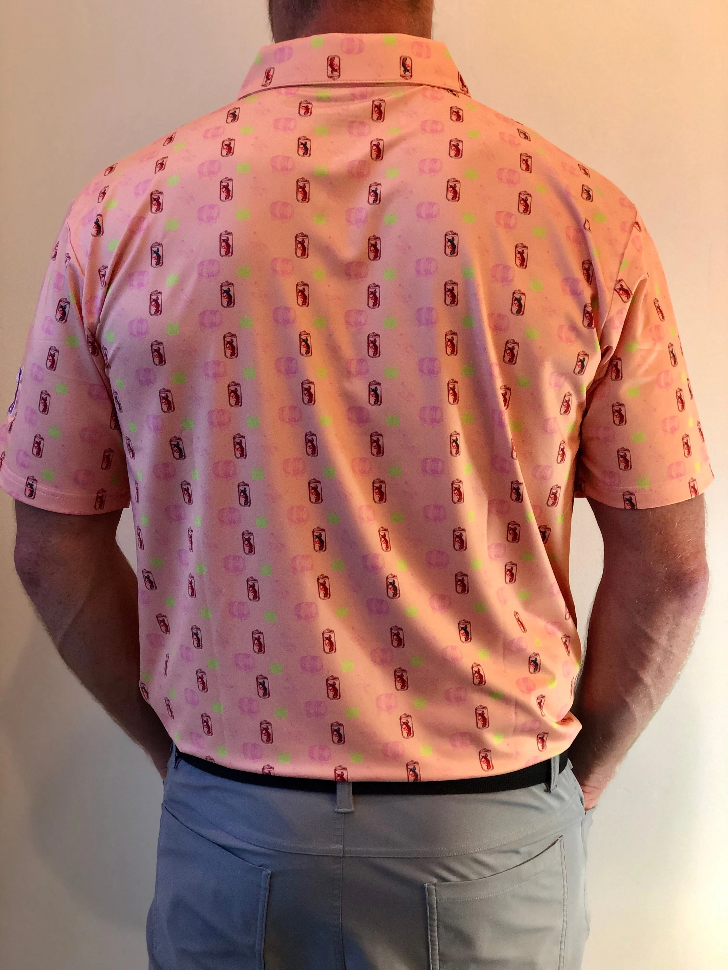 Booze Bag Performance Polo - Peach