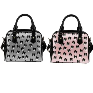 Border Collie Shoulder Bag - Grey