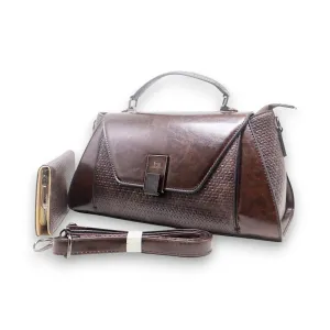 BS Vintage Textured Handbag Set with Wallet
