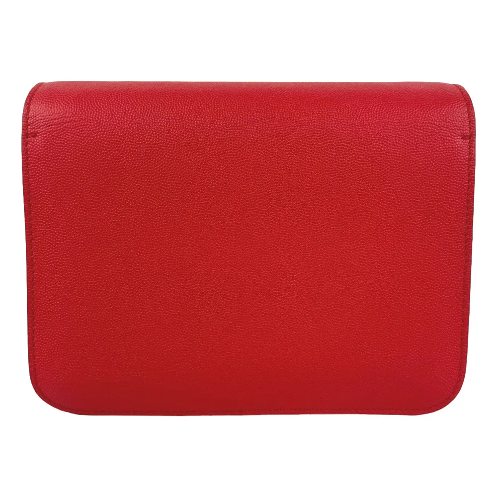 BURBERRY TB Red Leather Shoulder Bag LHQ262