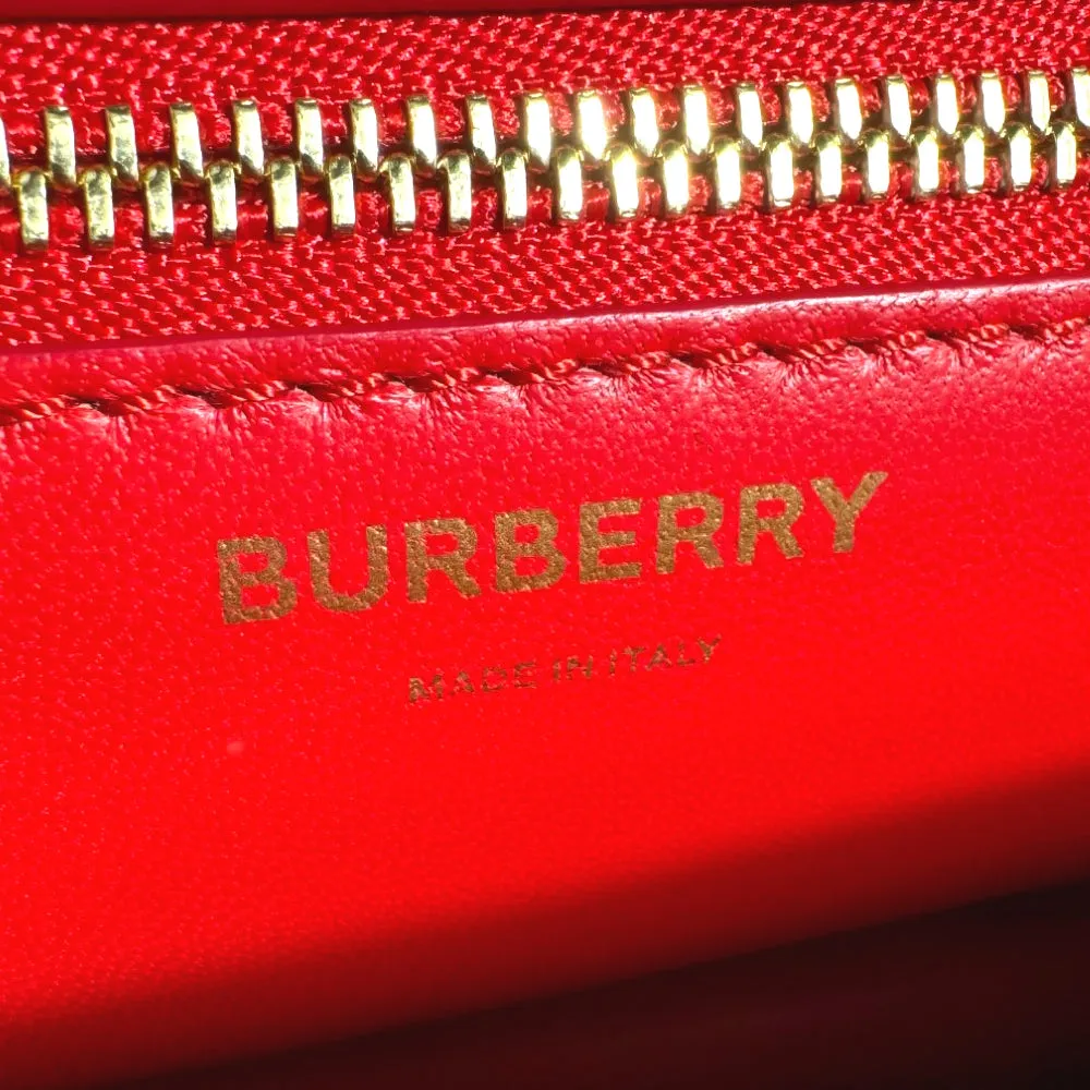 BURBERRY TB Red Leather Shoulder Bag LHQ262