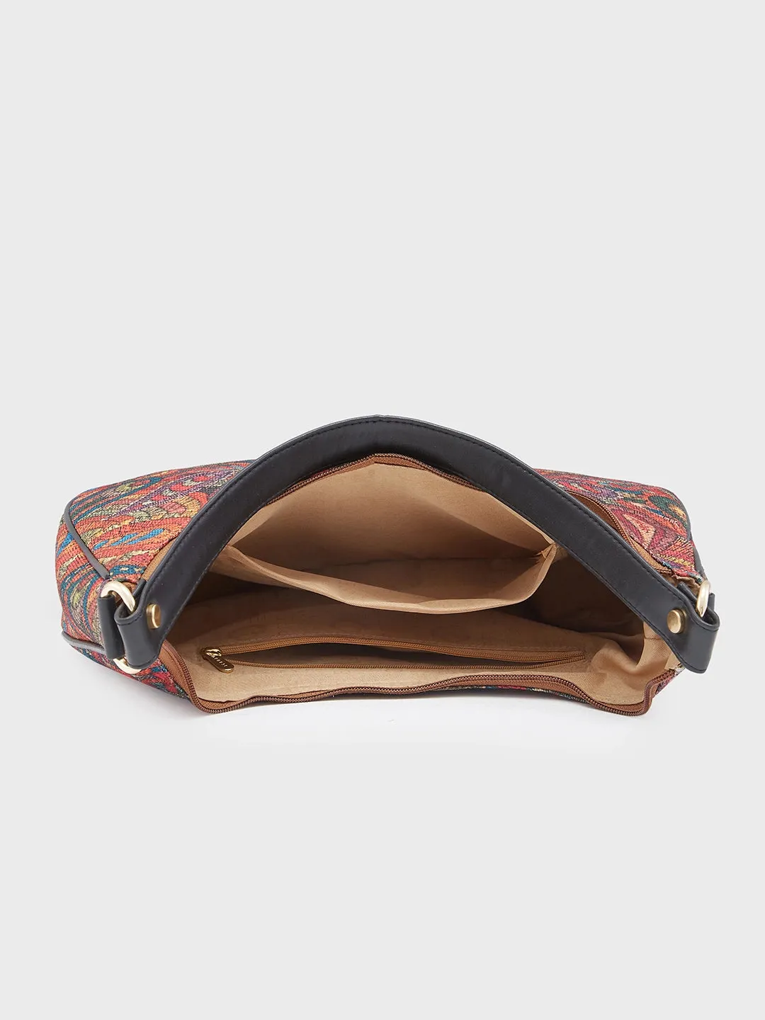 Caprese Kaya Hobo Medium Printed Womens Handbag Green