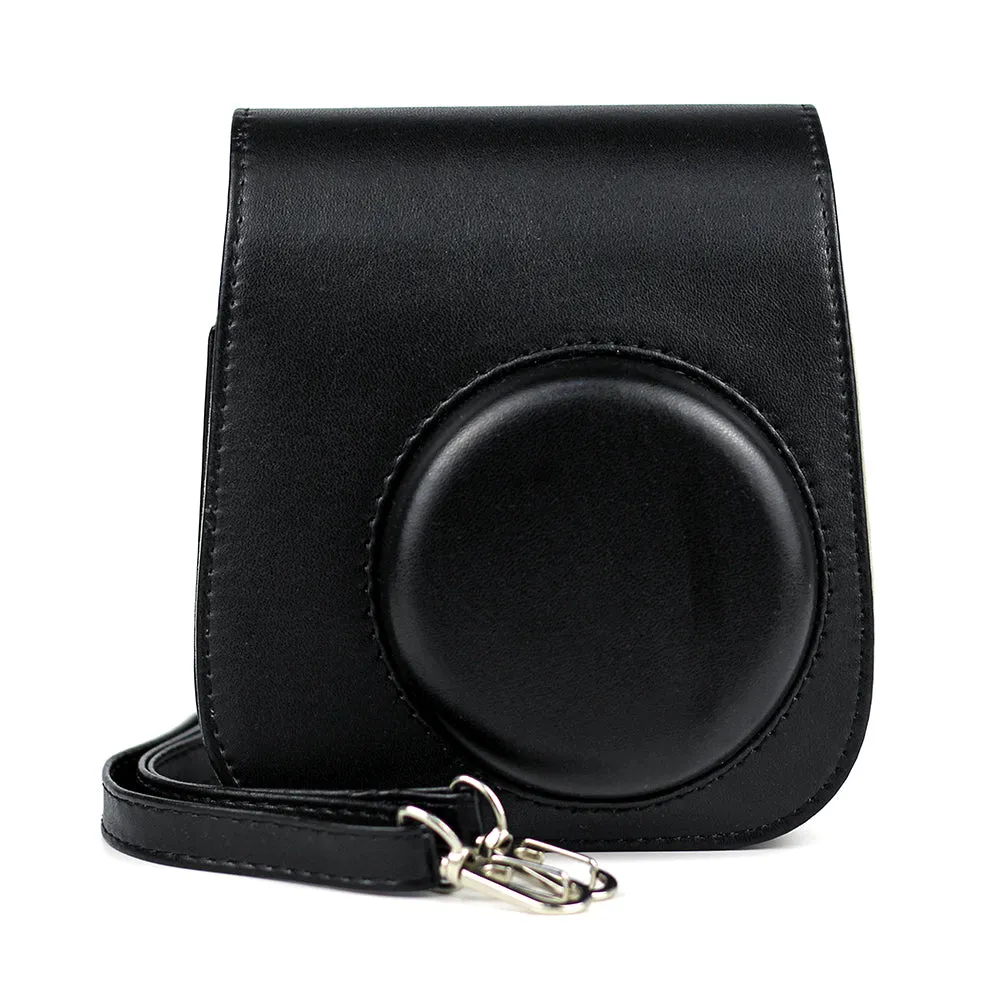 Case for Fujifilm Instax Mini 11 Case PU Leather Instant Camera Cover with Adjustable Strap Charcoal Grey