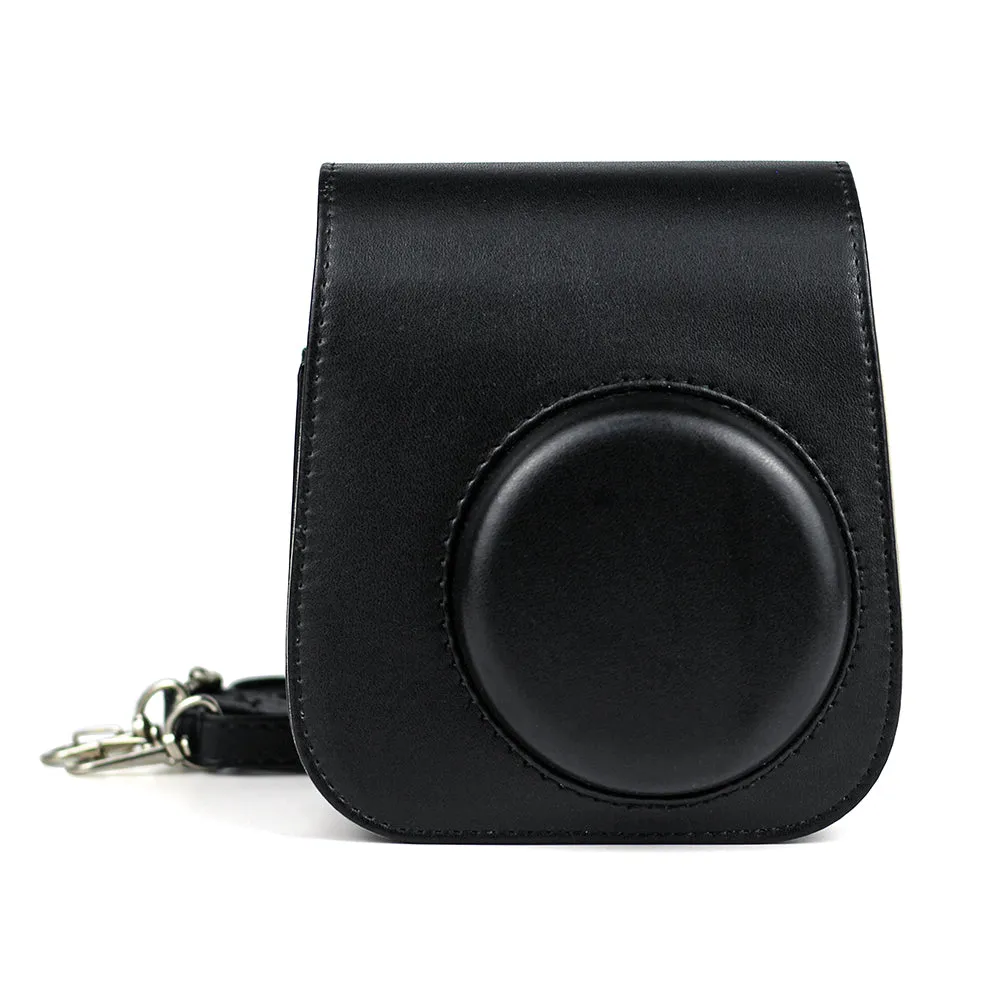 Case for Fujifilm Instax Mini 11 Case PU Leather Instant Camera Cover with Adjustable Strap Charcoal Grey