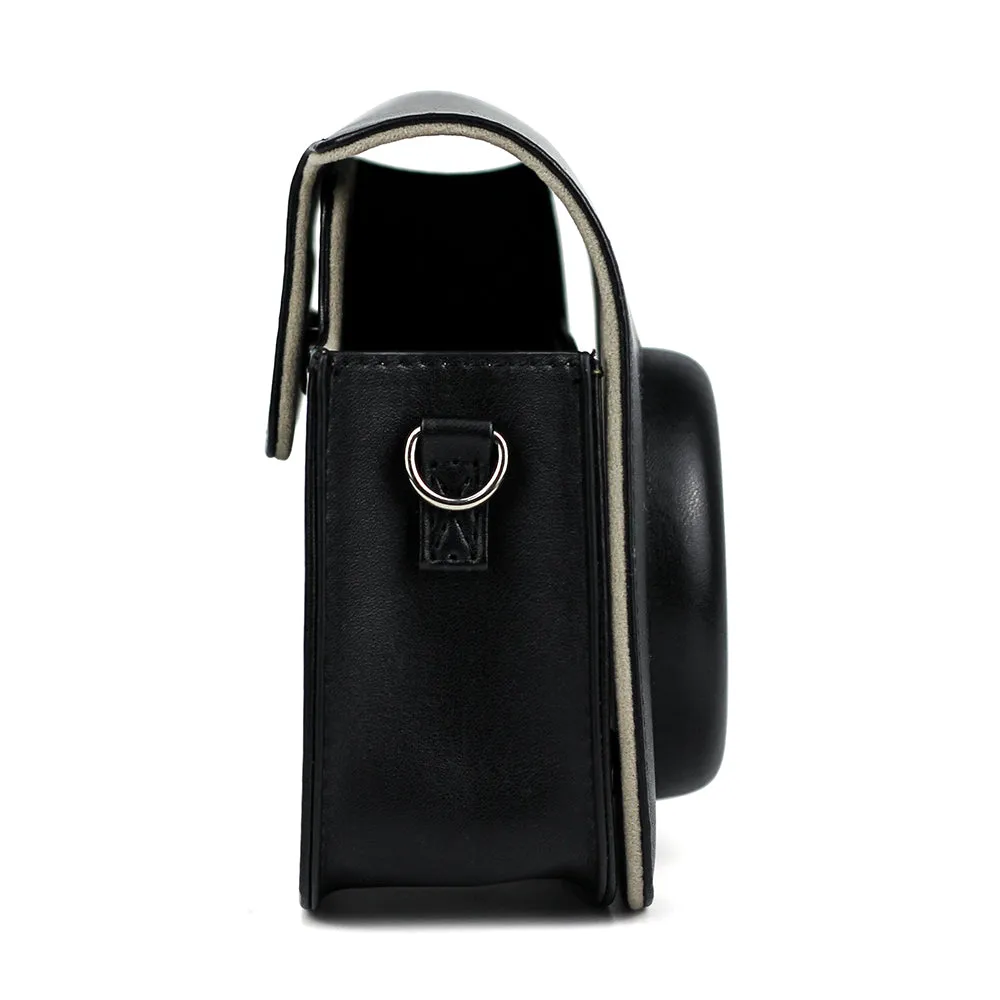 Case for Fujifilm Instax Mini 11 Case PU Leather Instant Camera Cover with Adjustable Strap Charcoal Grey