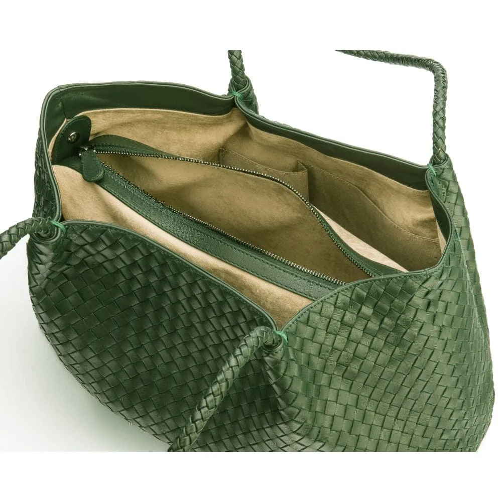 Cassidy Woven Slouchy Bag - Green
