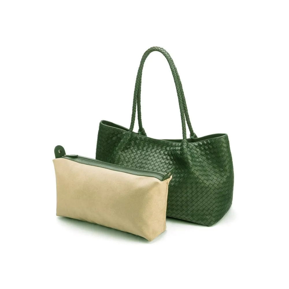 Cassidy Woven Slouchy Bag - Green
