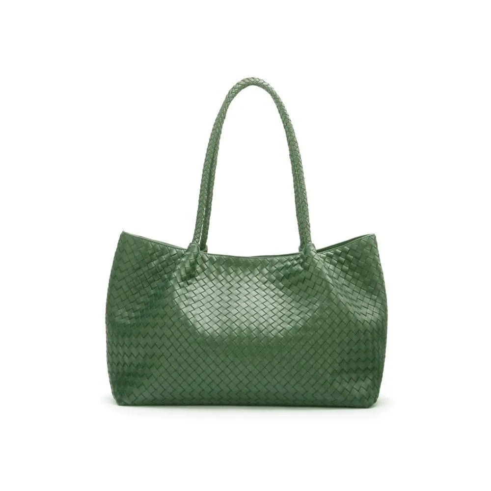 Cassidy Woven Slouchy Bag - Green