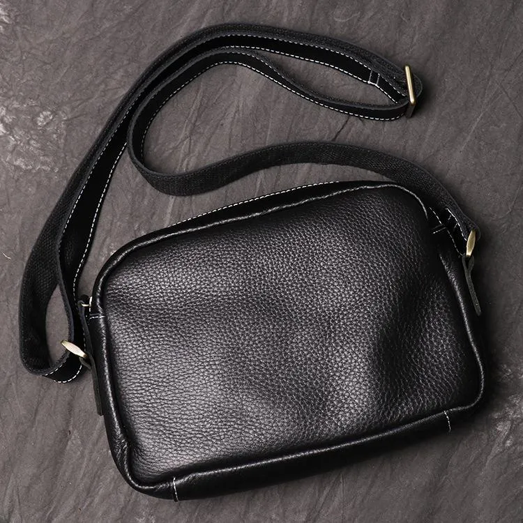 Casual Leather Mens Brown Side Bag Small Messenger BAG Brown Courier Bag FOR MEN