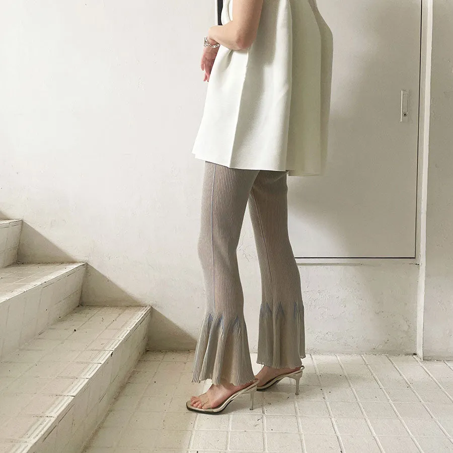 【CFCL/シーエフシーエル】<br>HYPHA LUCENT TIGHT FLARE PANTS <br>CF008KF185
