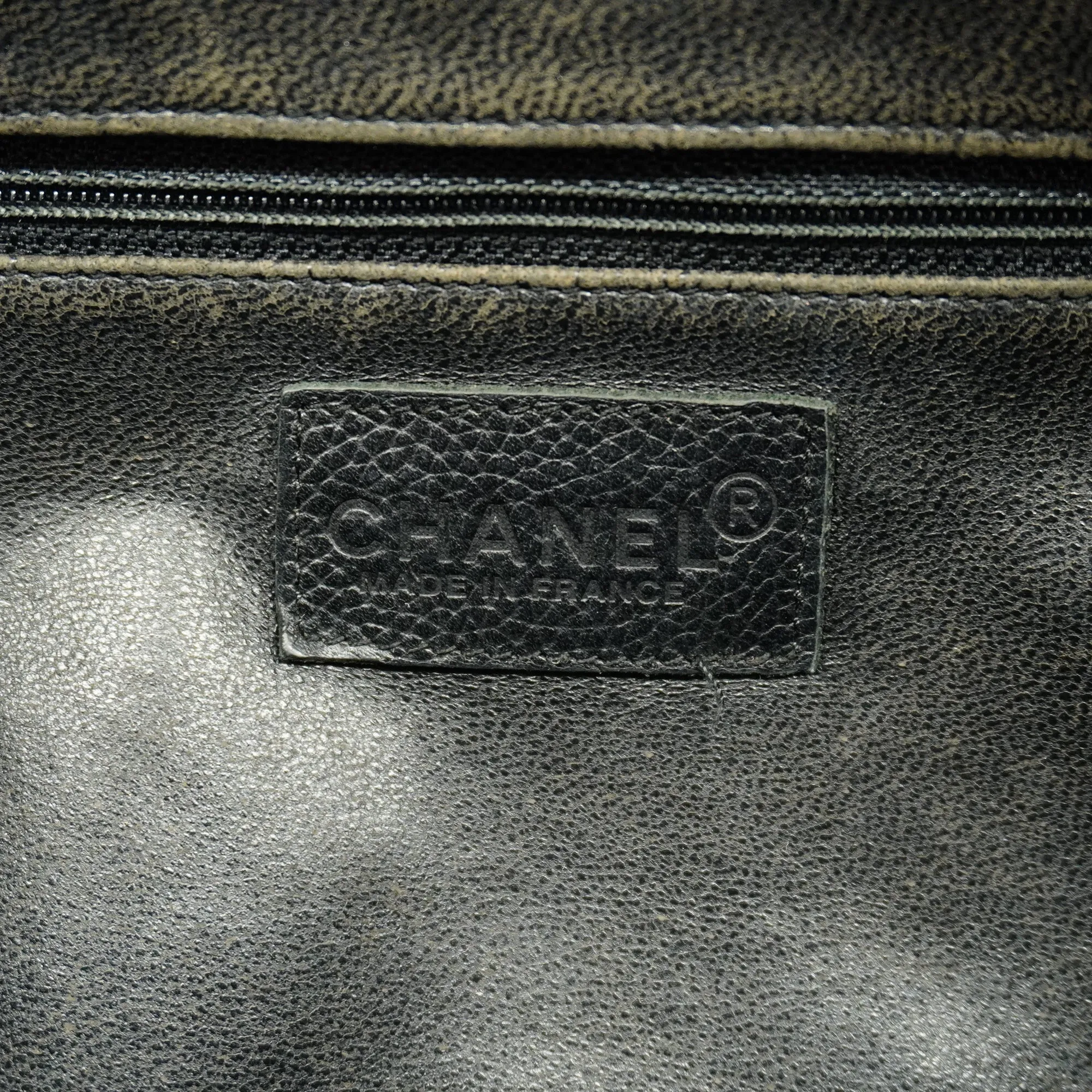 CHANEL   Matelasse Handbag Women's Caviar Leather Handbag Black
