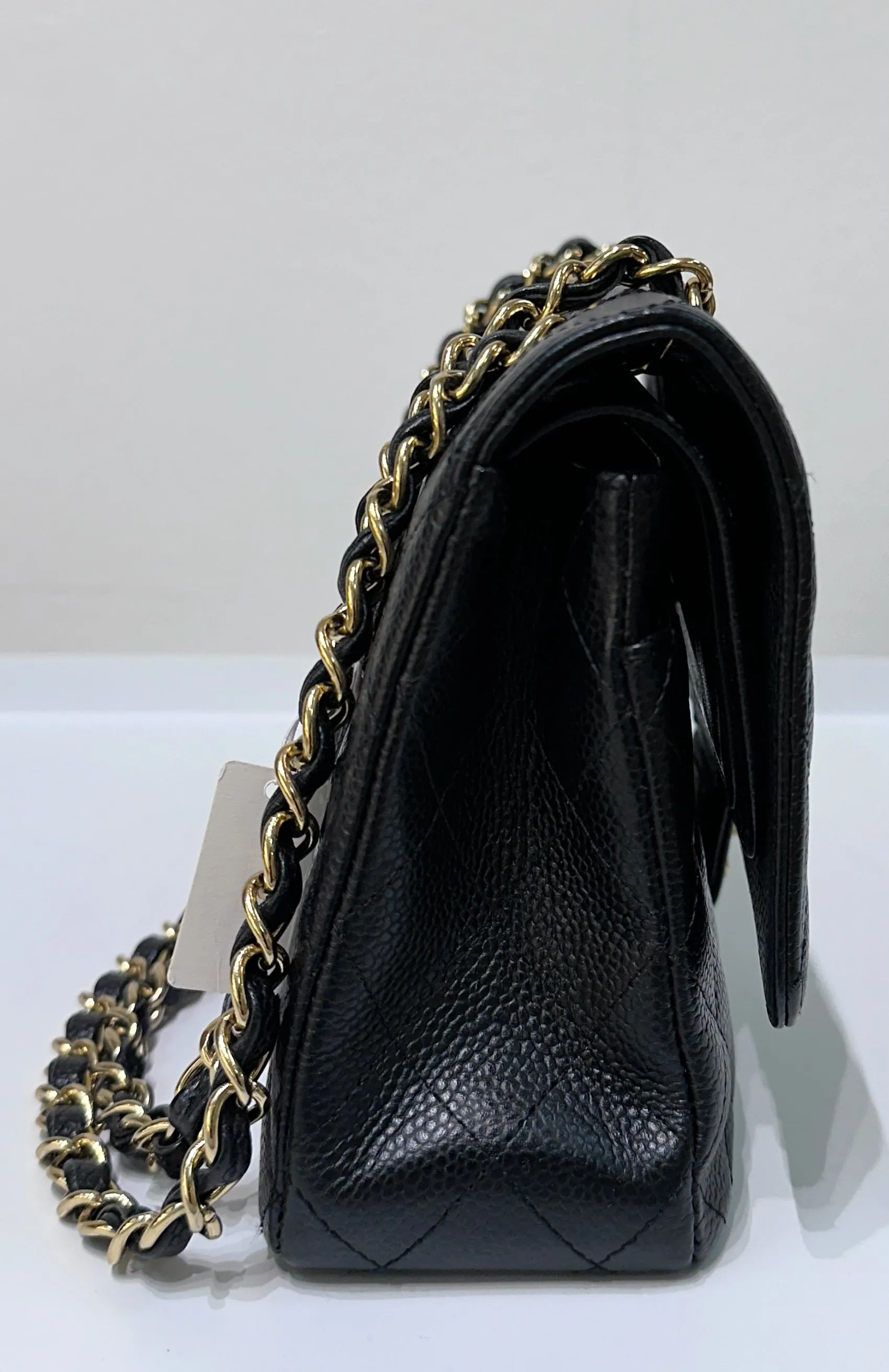 Chanel Medium Classic Flap Caviar Black Gold Hardware