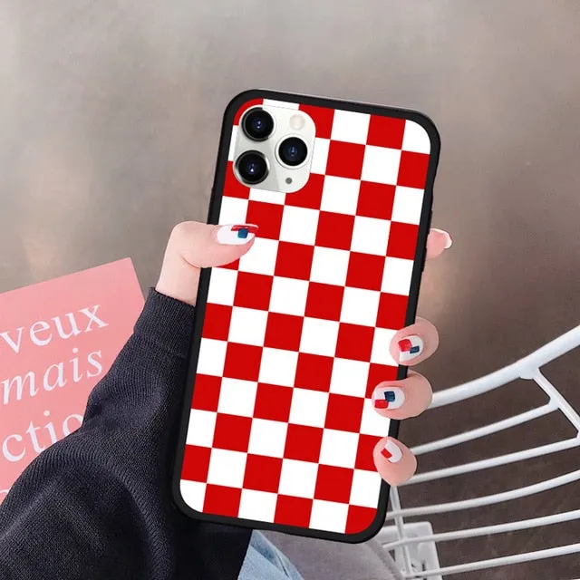 Checkered Phone Case For iPhone