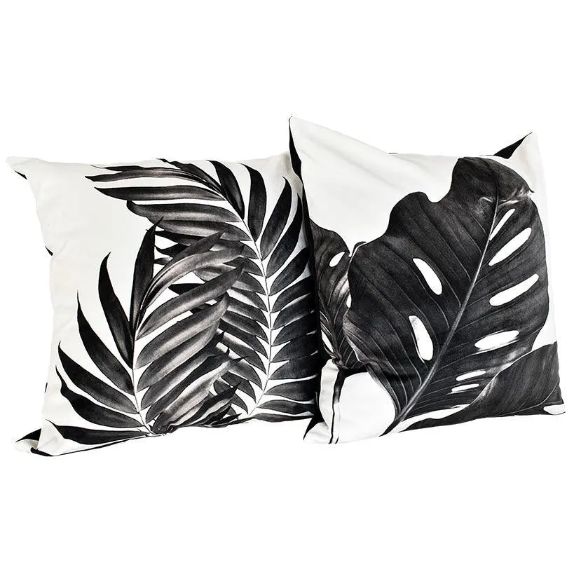 Chic Black & White Velvet Pillow – Luxurious Comfort & Style