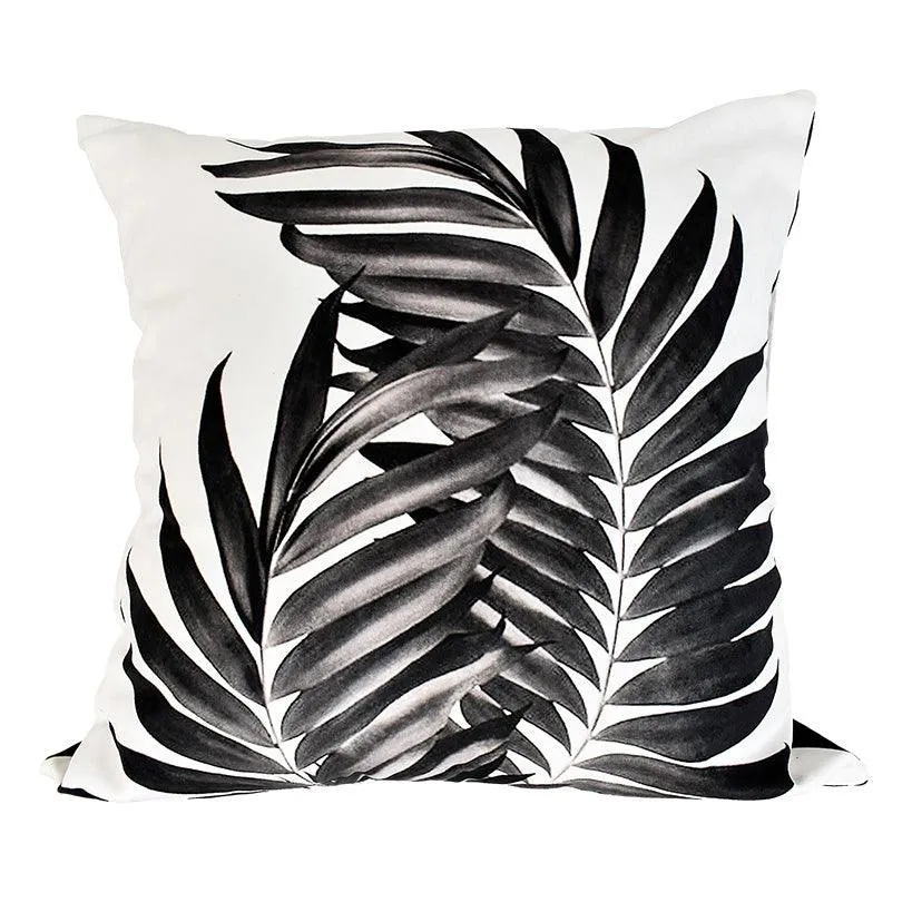 Chic Black & White Velvet Pillow – Luxurious Comfort & Style