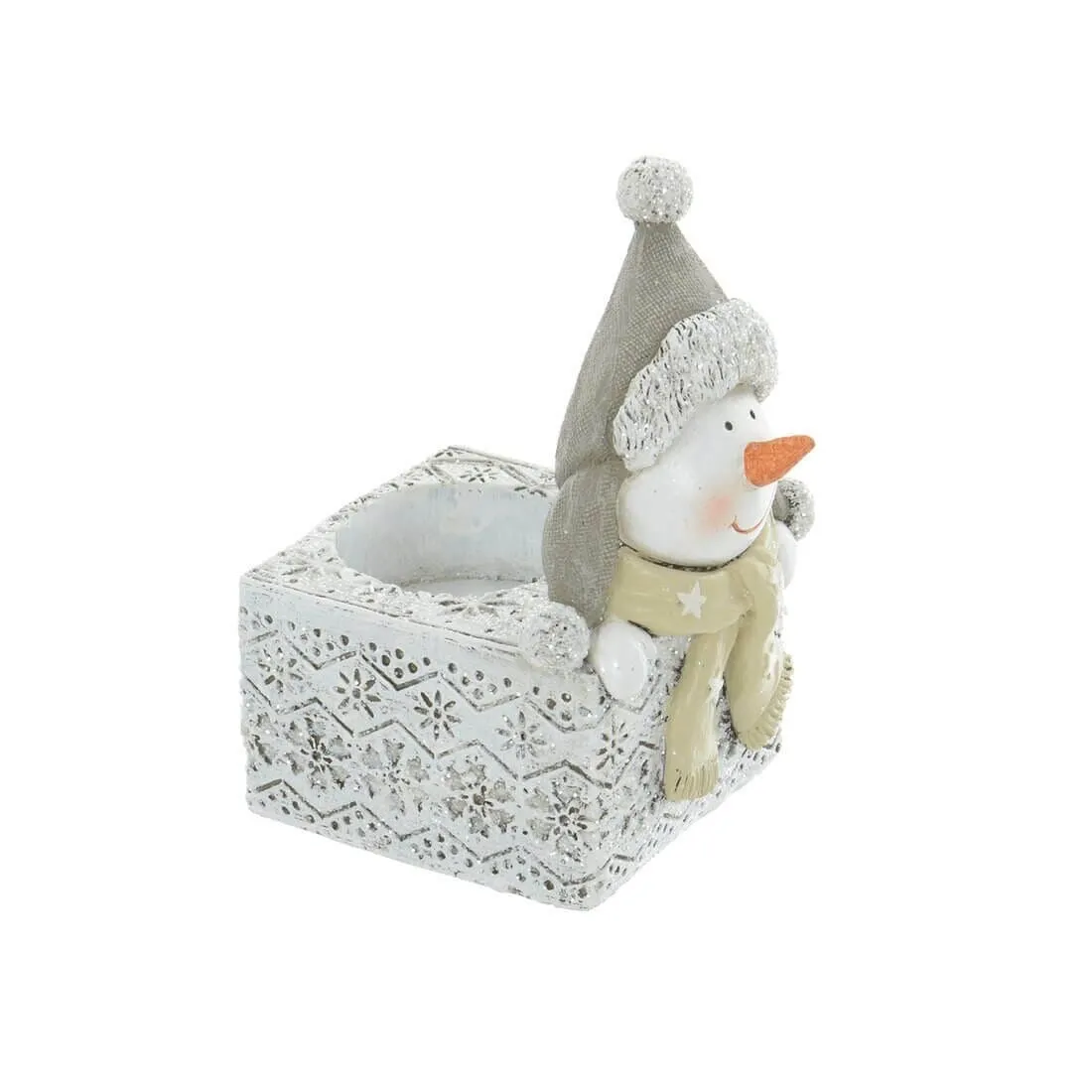 Christmas Tealight Candle Holder Xmas Glitter Decoration