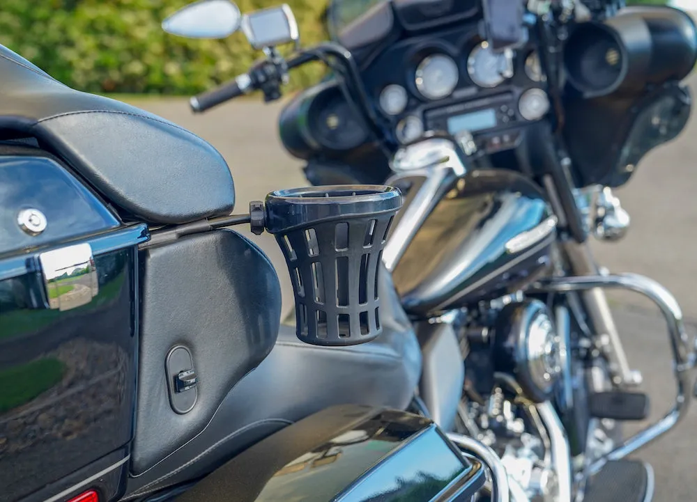 Ciro Big Ass Drink Holder-Rider & Passenger Mount Options-Harley & Metric-Black