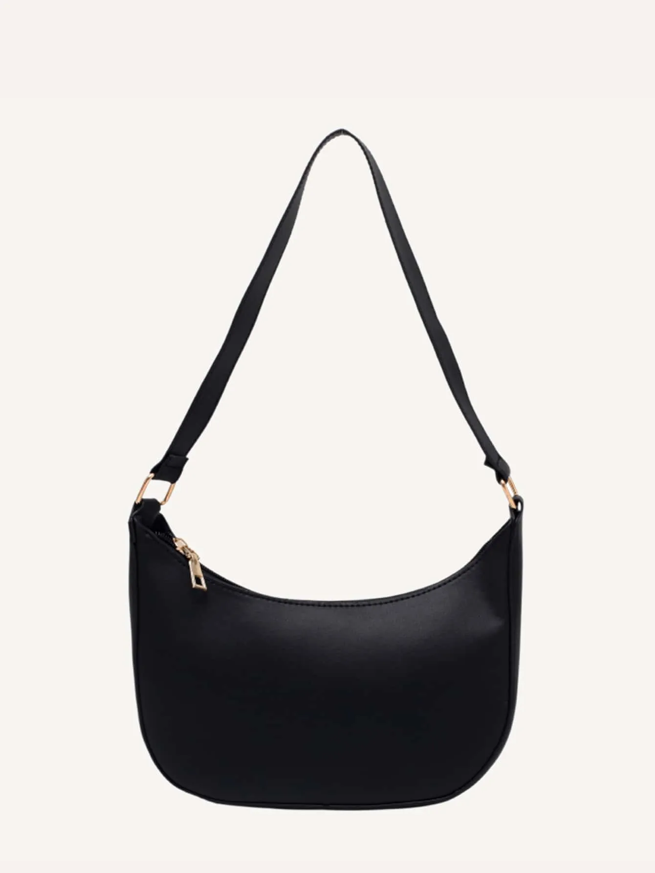 Contrast Binding Baguette Bag