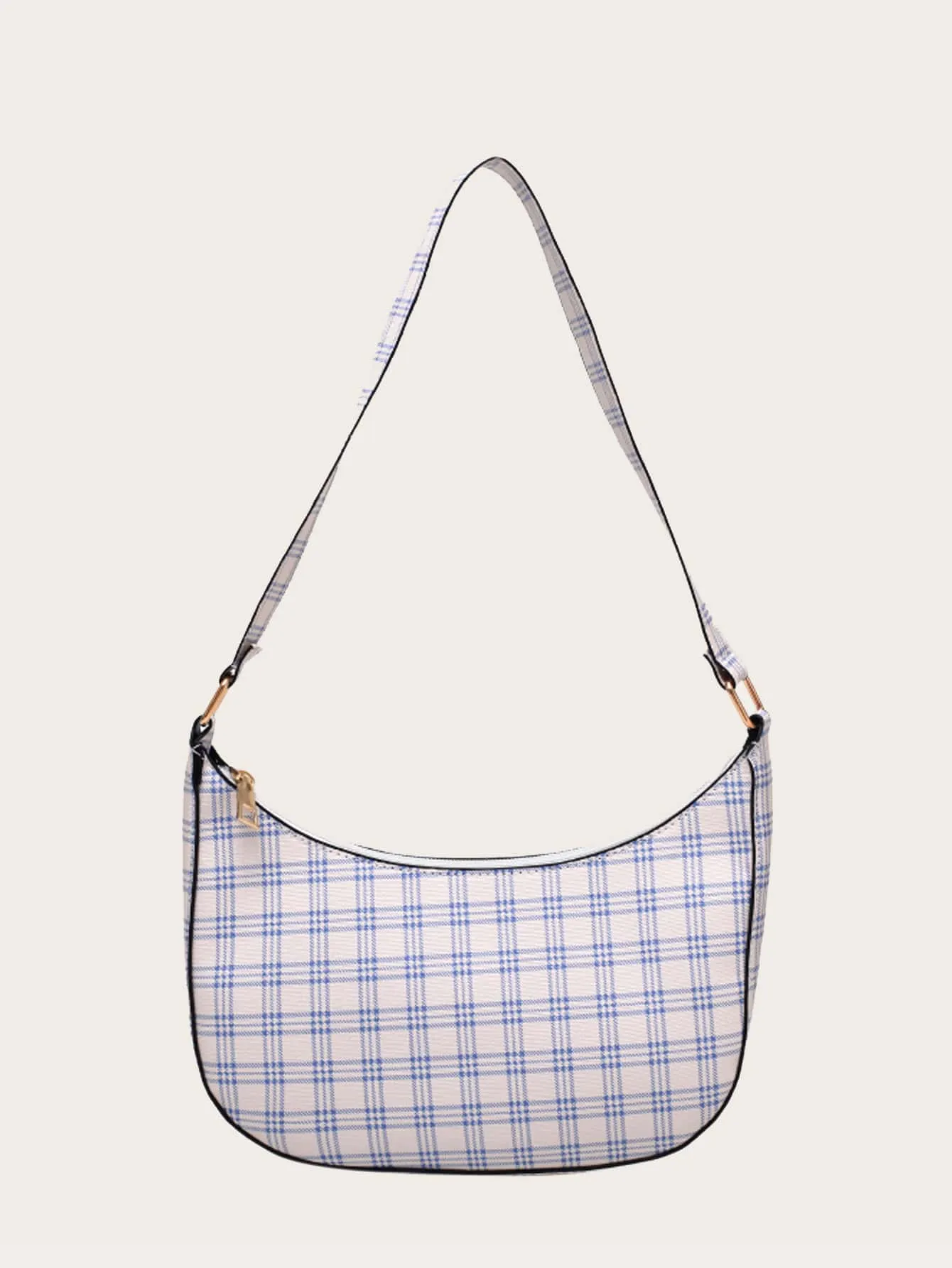 Contrast Binding Baguette Bag