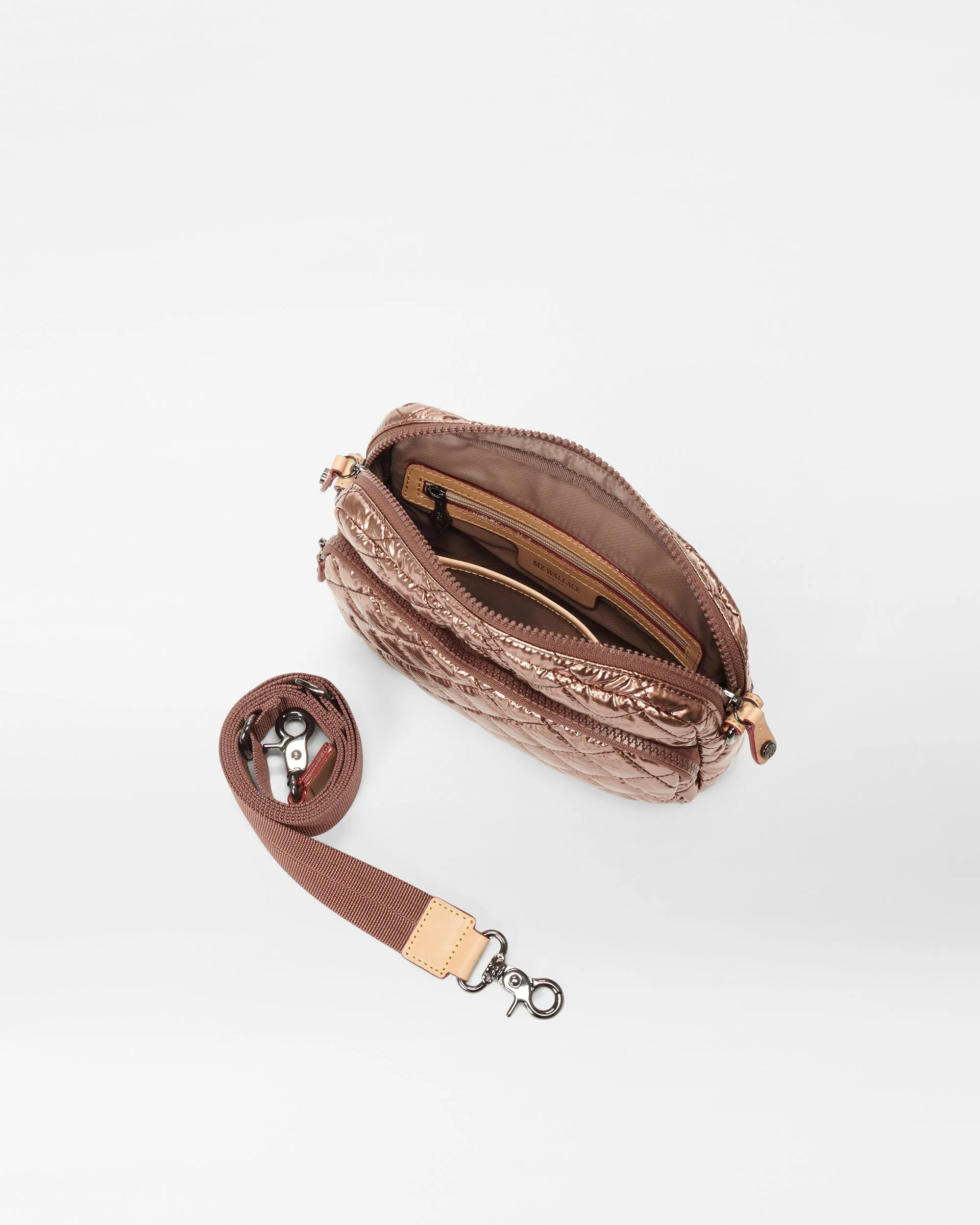 Copper Metallic Lacquer Small Metro Camera Bag