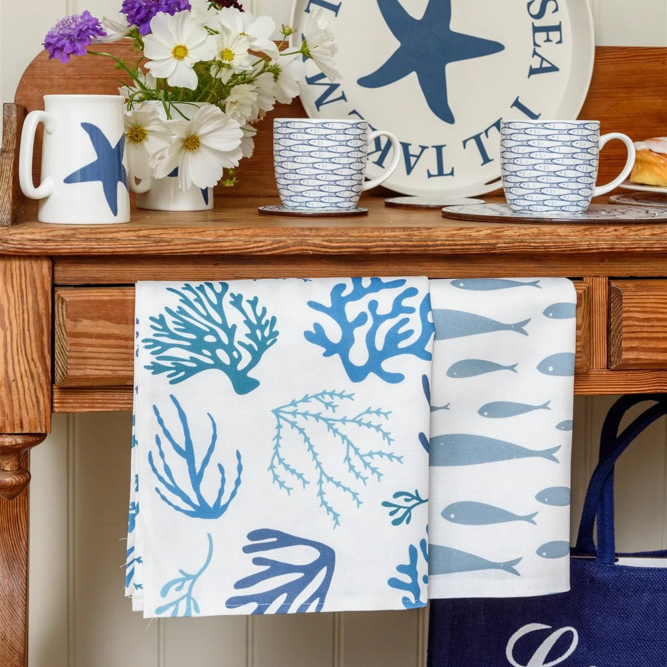 Coral Tea Towel