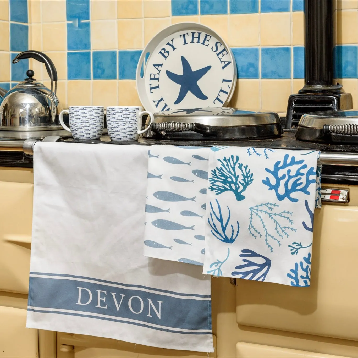Coral Tea Towel