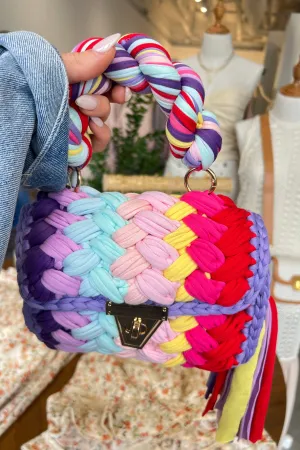 CROCHET RAINBOW MINI HANDBAG