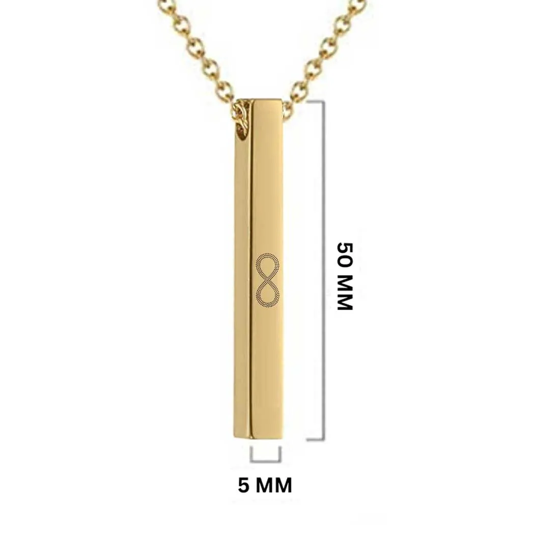 Customized Engraved Pendant With Chain Personalized Jewellery for Her -  Infinity