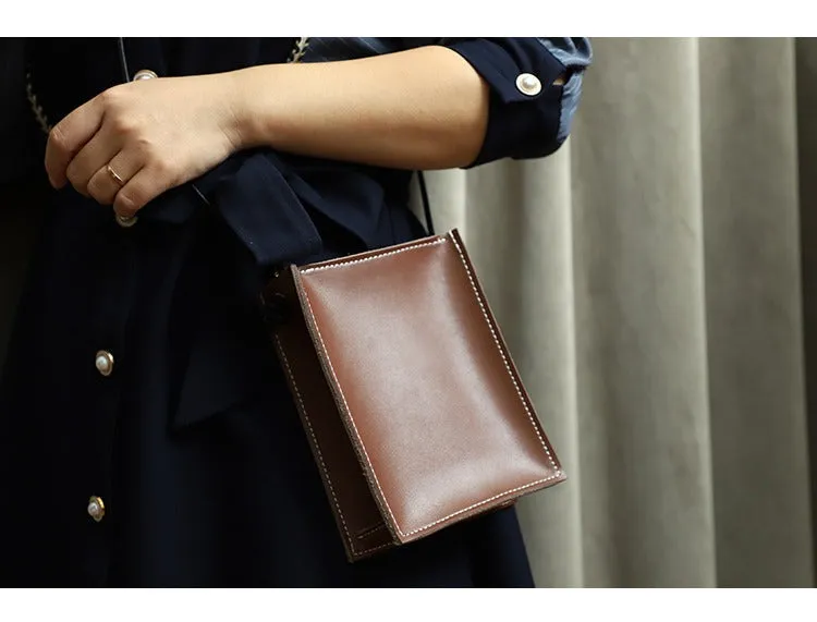Cute Black Leather Phone Purse Women Side Bag Box Phone Crossbody Purse For Women