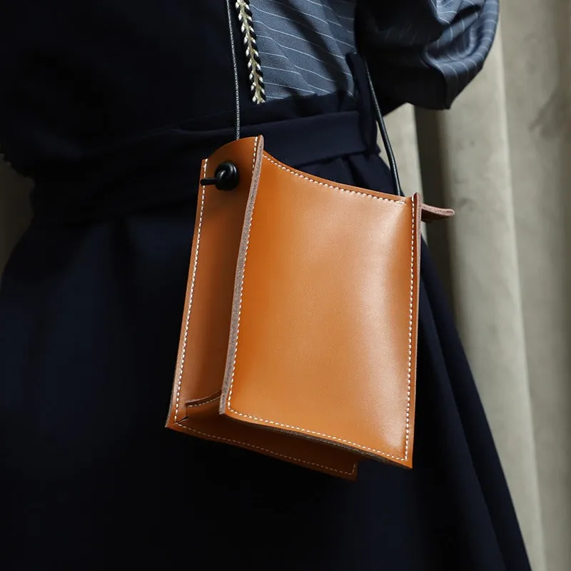 Cute Black Leather Phone Purse Women Side Bag Box Phone Crossbody Purse For Women