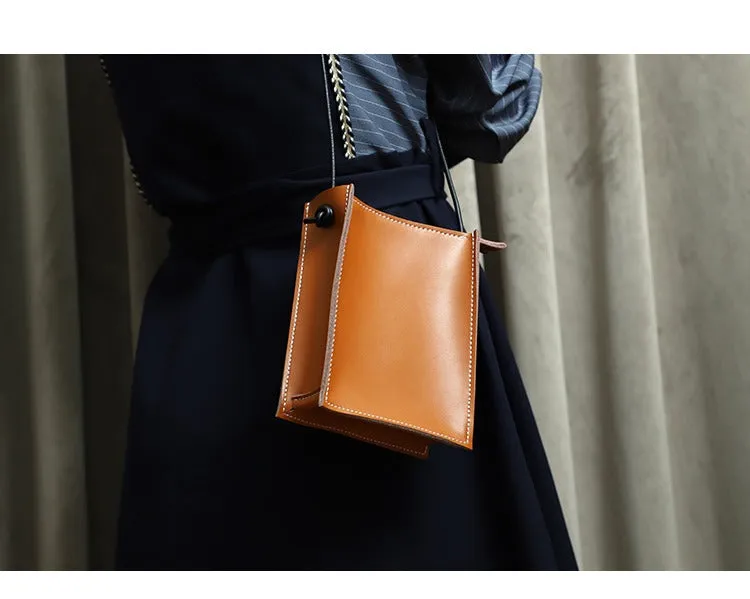 Cute Black Leather Phone Purse Women Side Bag Box Phone Crossbody Purse For Women
