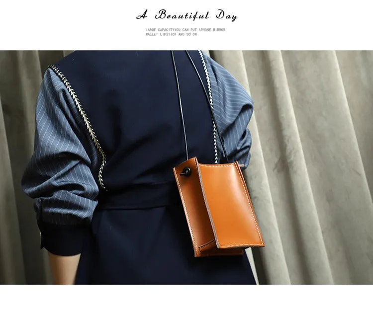 Cute Black Leather Phone Purse Women Side Bag Box Phone Crossbody Purse For Women
