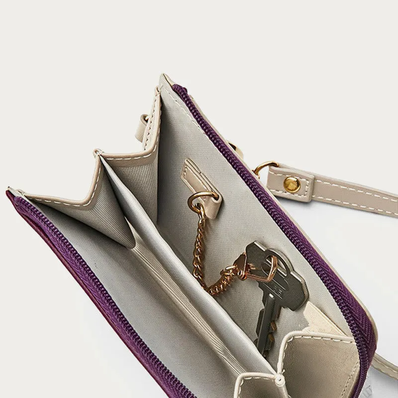 Cute Card Holder For Daily Use Cat Printing Small Purse