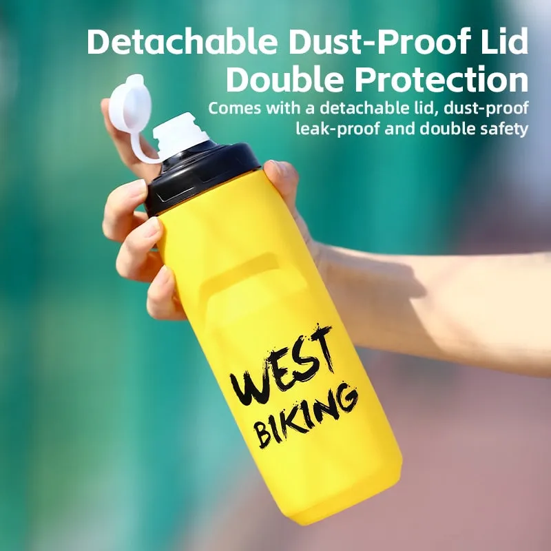 Cycling Water Bottle 620-750ML Portable Sports Soft Flask MTB Road Bike Bottle Running Gym Fitness Bottle 6 Colors