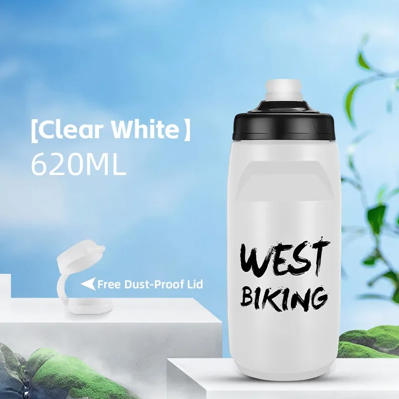 Cycling Water Bottle 620-750ML Portable Sports Soft Flask MTB Road Bike Bottle Running Gym Fitness Bottle 6 Colors