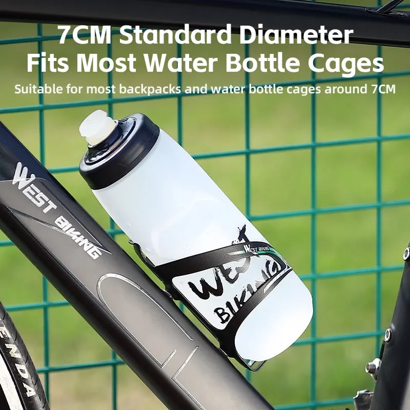 Cycling Water Bottle 620-750ML Portable Sports Soft Flask MTB Road Bike Bottle Running Gym Fitness Bottle 6 Colors