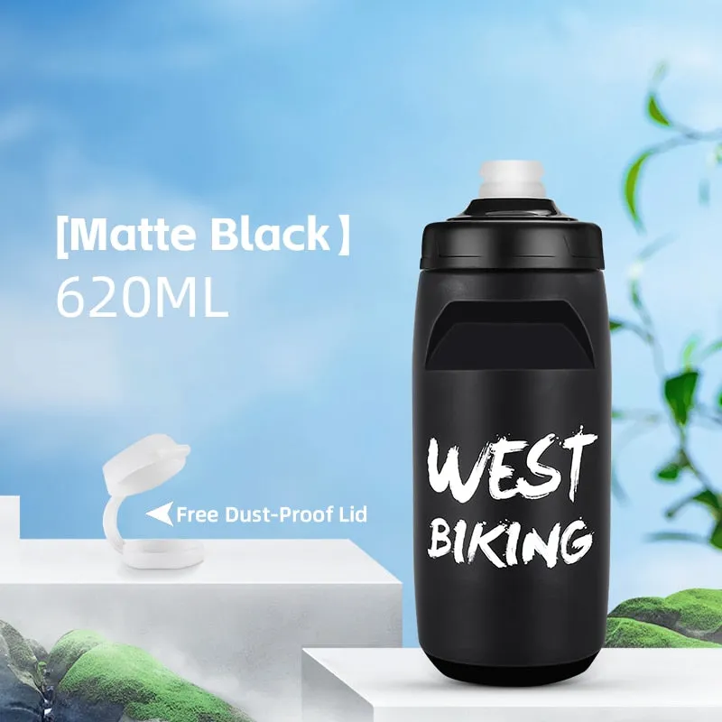 Cycling Water Bottle 620-750ML Portable Sports Soft Flask MTB Road Bike Bottle Running Gym Fitness Bottle 6 Colors