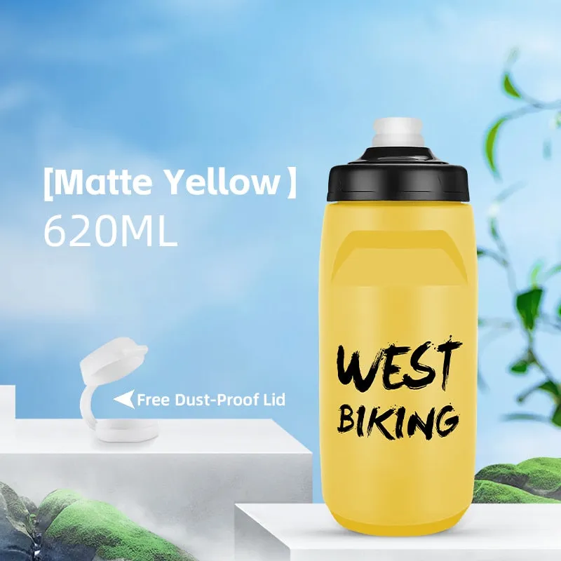 Cycling Water Bottle 620-750ML Portable Sports Soft Flask MTB Road Bike Bottle Running Gym Fitness Bottle 6 Colors