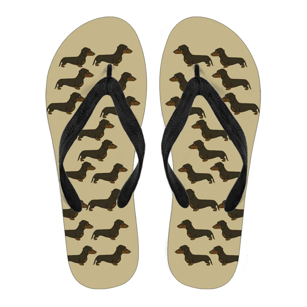 Dachshund Flip Flops
