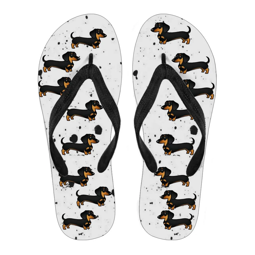 Dachshund Flip Flops