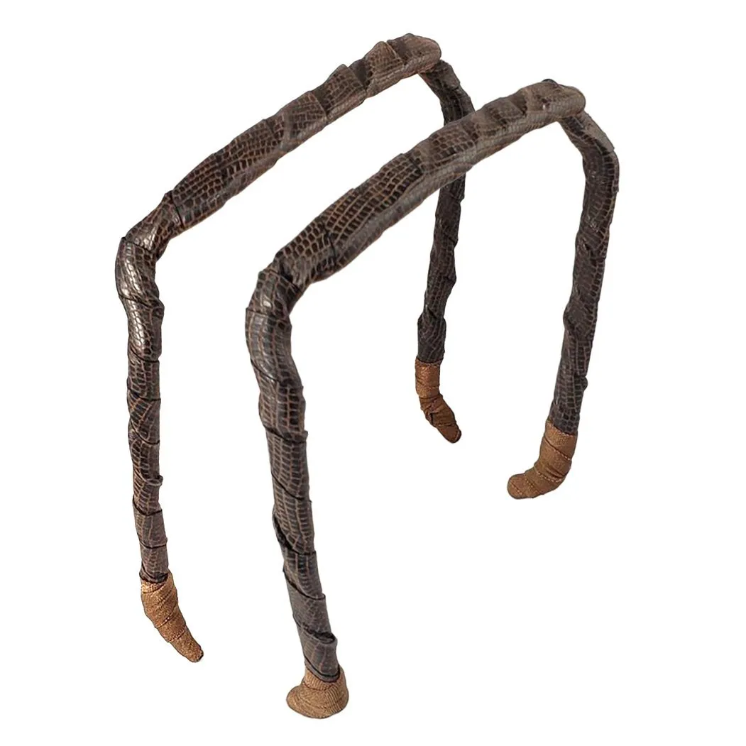 Dark Brown Faux Leather Headband