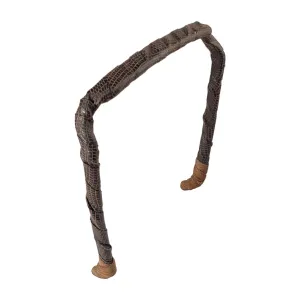 Dark Brown Faux Leather Headband