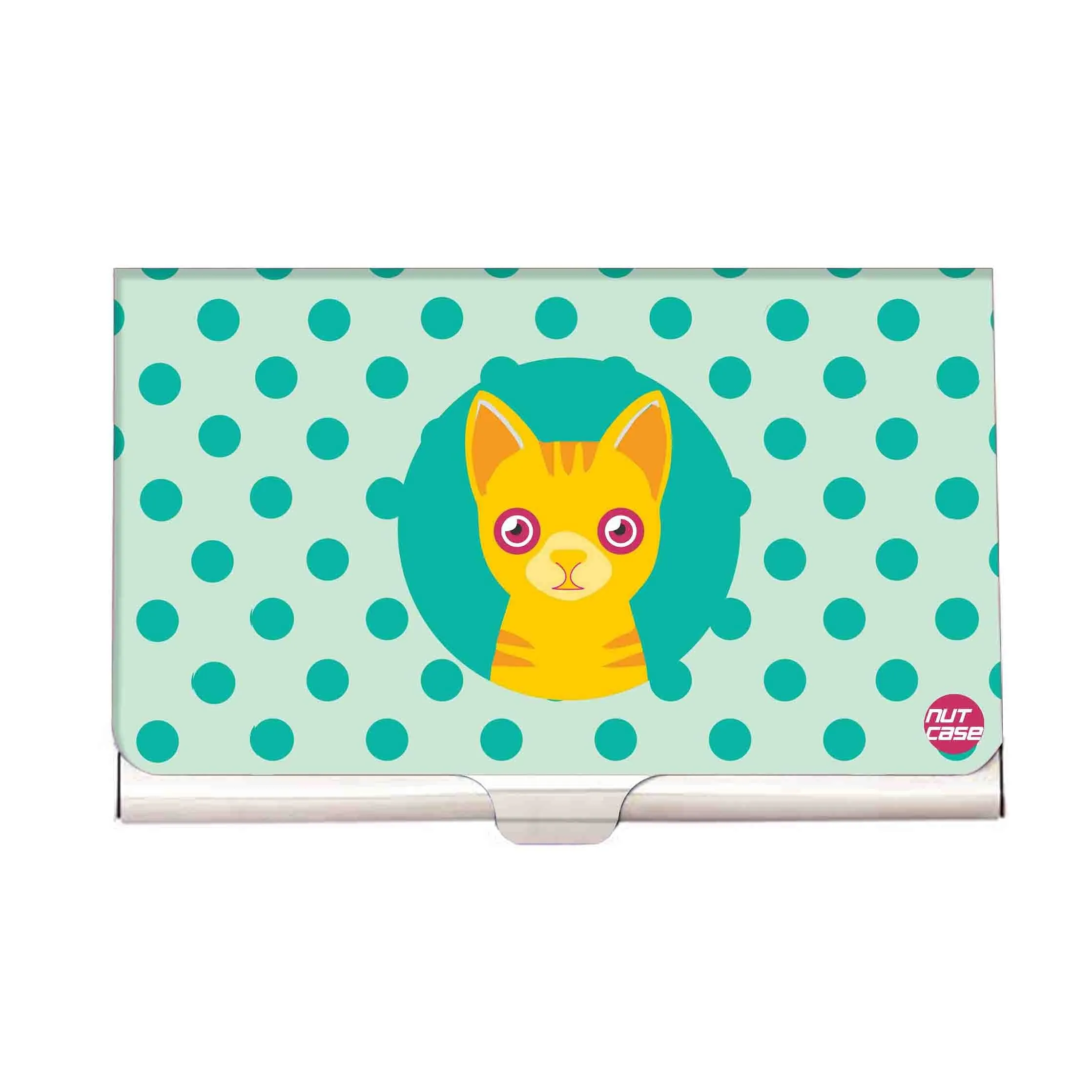 Designer Visiting Card Holder Nutcase -Funny Little Kitty