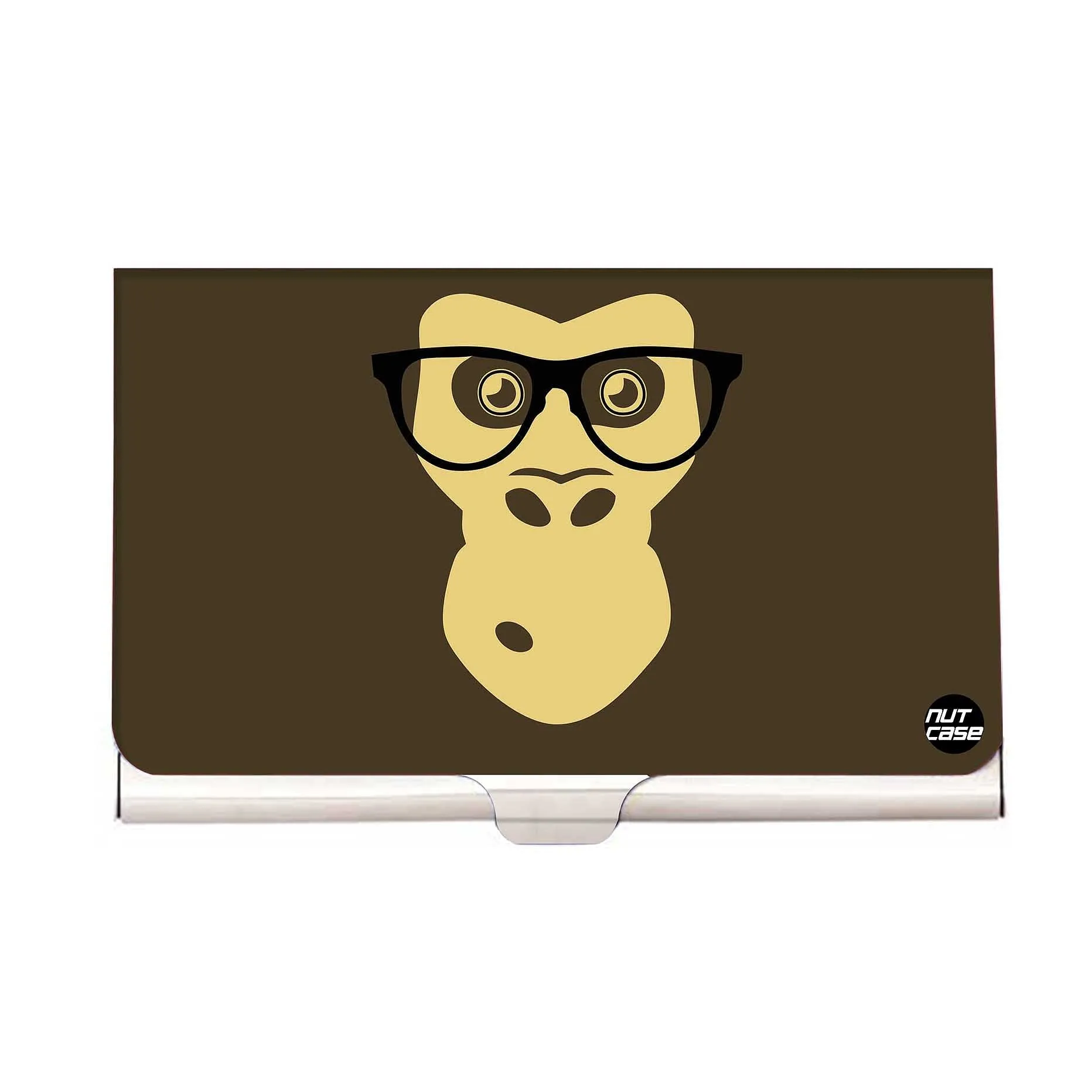 Designer Visiting Card Holder Nutcase - Hipster Chimp