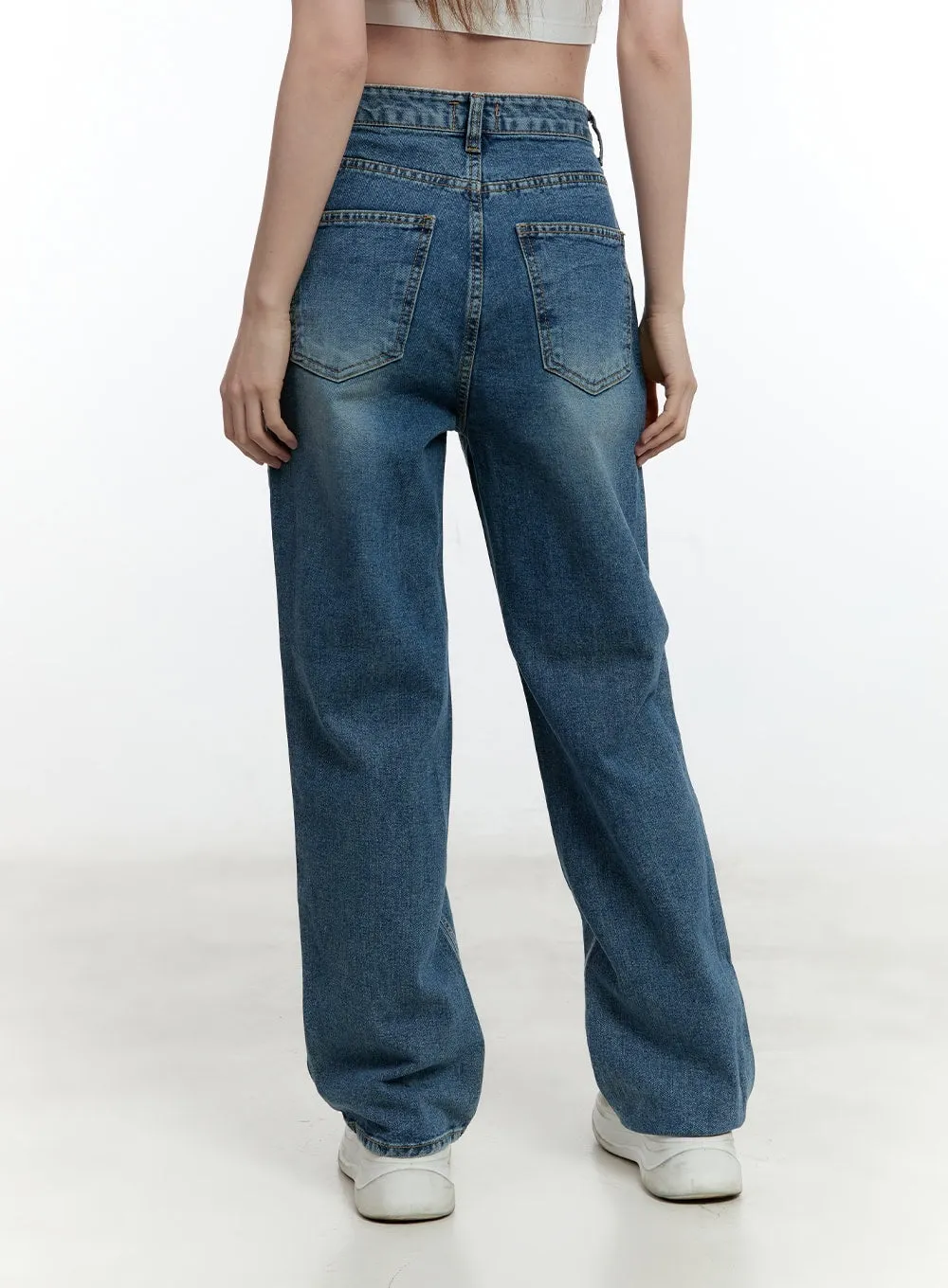 Diane Washed Wide-Leg Jeans CM521
