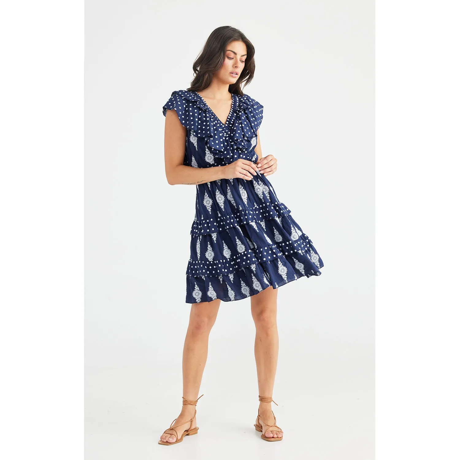 Dress Kiki - Navy Embroidery