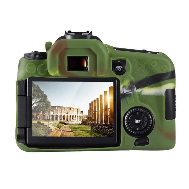 Durable Soft Silicone Rubber Case  Camera Protective Body Cover Case Bag for Canon EOS 70D  2017 New Arrival Drop Shipping
