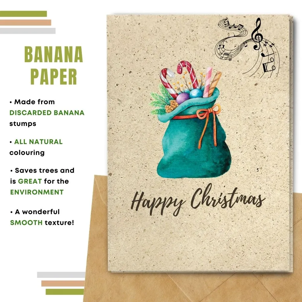Eco Friendly Christmas Card, Gift Sack
