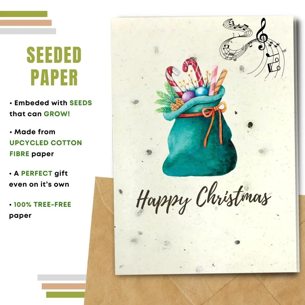 Eco Friendly Christmas Card, Gift Sack